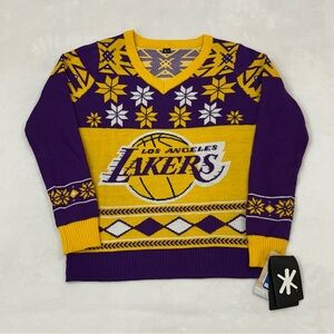 Los Angeles LA Lakers NBA Basketball Ugly Christmas XMAS Party Sweater Women’s M